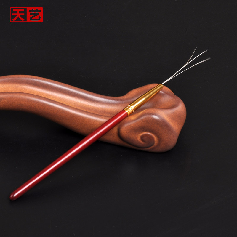 天艺深木柄三分叉马尾 采耳掏耳朵工具三头耳勺挖耳超级舒爽单支