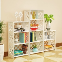 Modern simple office bookshelf rack floor living room multi-storey flower rack children's student table simple storage cabinet