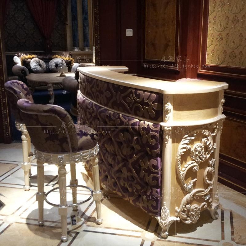 Eurostyle Classical Carvings Bar Table Marble Bar Table Bar Chairs Wine Cabinet style palace for home bar Counters Reception Desk