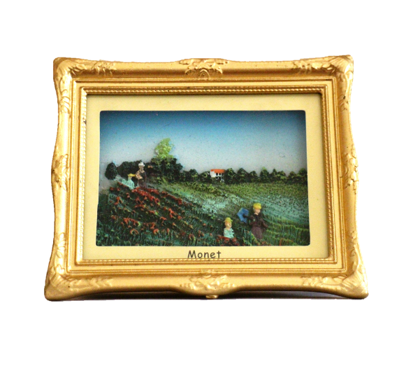 French Tourism Cultural Creativity Commemorative Gift Boutique Impressionist painter Monet Poppy Fields Three-dimensional Fridge Sticker-Taobao