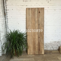 Old Elm old door panel weathered board log old wood board custom table panel solid wood old door board Bar Board Board