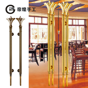 Dihuang Handmade Glass Door Handle Chinese Titanium Gold Doo