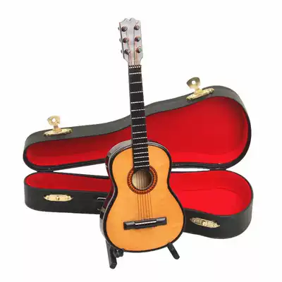 Mini classical guitar model creative ornaments instrument model guitar box doll jewelry props birthday gift