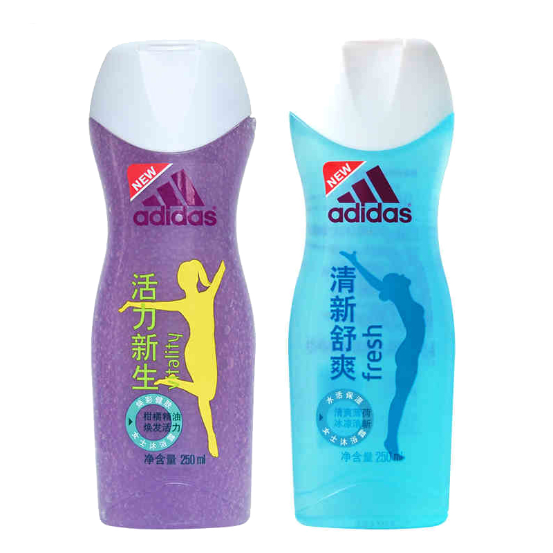 阿迪达斯女士沐浴露套装 清新舒爽250ml+活力新生250ml 包邮
