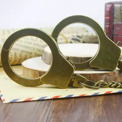Creative handcuffs keychain cute model toy keychain ornaments all metal alloy key ring