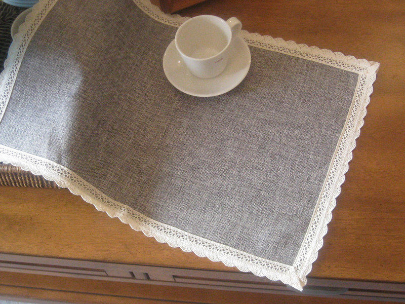 Eurostyle Lace Lace Cotton Linen Mat Cup Mat Cloth Art Heat Insulation Mat Western Meal Baking Table Cloth Mat Multicolored