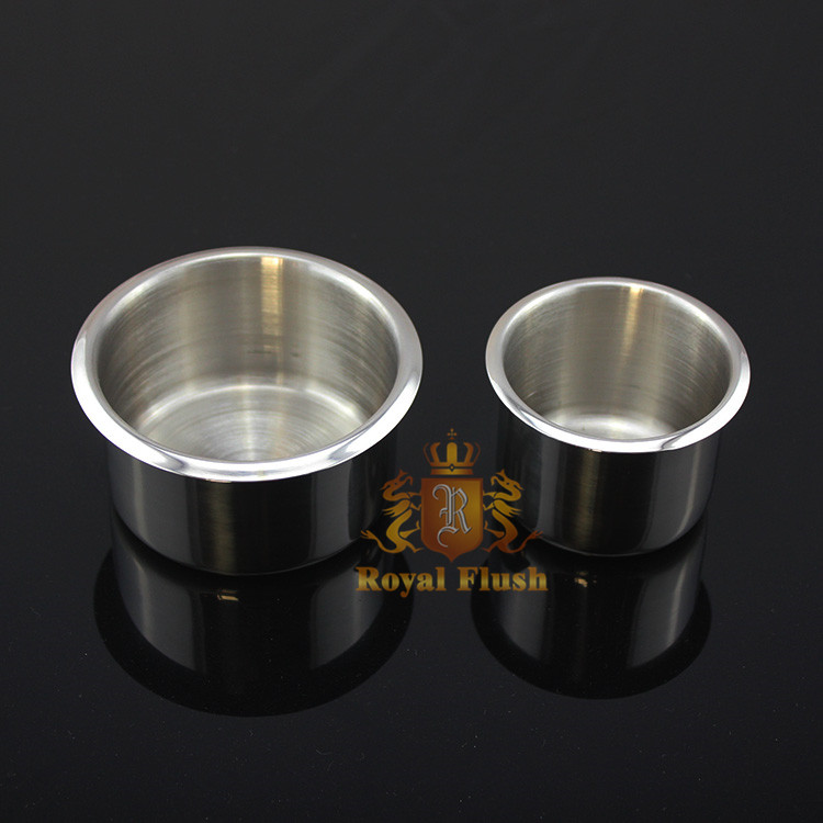 Texas Hold'em table cylinder cup ashy cylinder Silver size cylinder cup luster texture