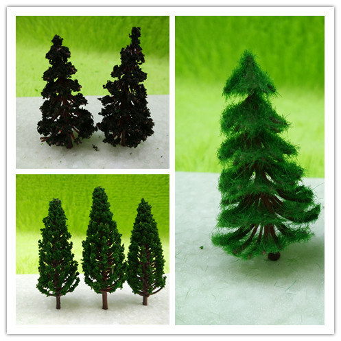 Sand Tray Tree Simulation Minarettas Pine Eight Characters Truer Christmas Tree Construction Model Outdoor Scene Greening Tree Micro Landscape Building