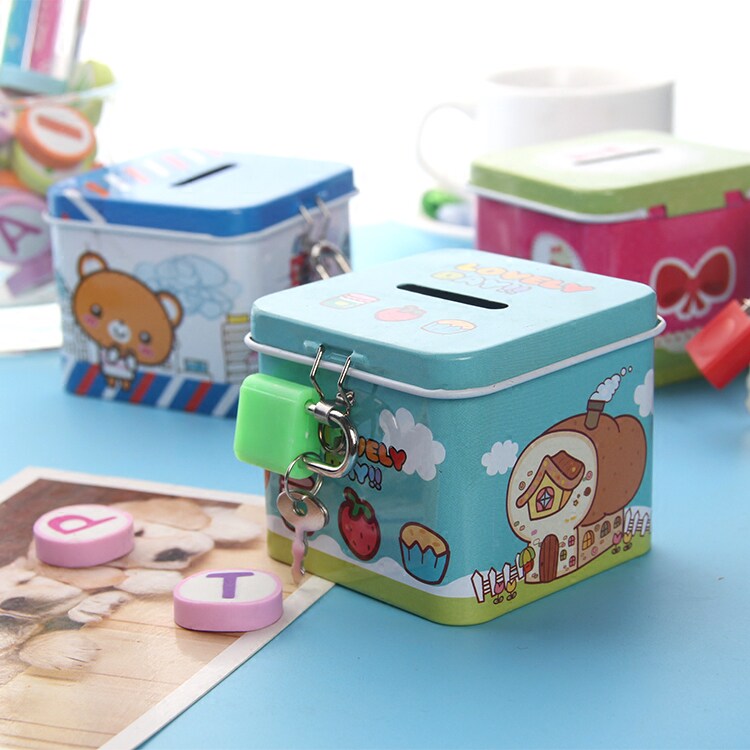 Kindergarten Small Prizes Creative Deposit Money Cans Mini Children Birthday Gifts Elementary School Students With Lock Deposit Cartridges