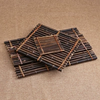 Handmade Zizhu Tea Mat Dệt tự nhiên Cách nhiệt Pad Tea Tea Cup Mat Kung Fu Bộ trà Phụ kiện tre Pai Tea Mat bộ ấm trà đẹp