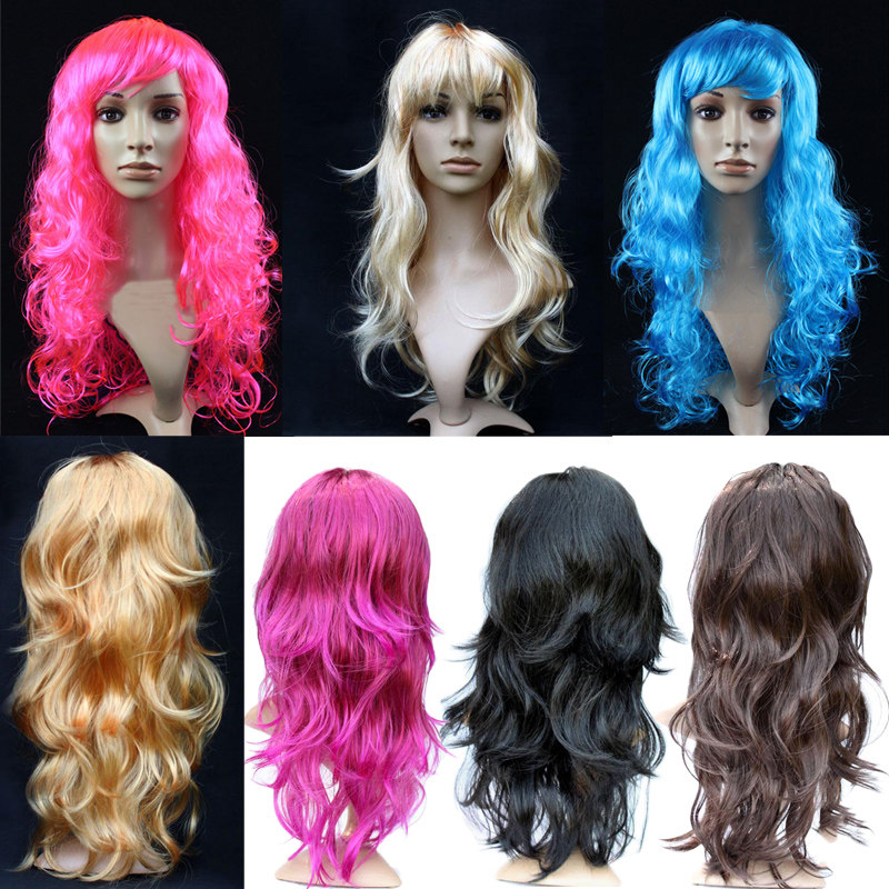 Wig set for KTV, bar performances, stage props, masquerade wigs, long curly hair, cosplay wigs with big waves