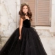 Cô gái dẫn chương trình cuộc thi người mẫu trình diễn trang phục catwalk trẻ em ống đen top áo dài lau công chúa váy trẻ em đẹp Váy trẻ em