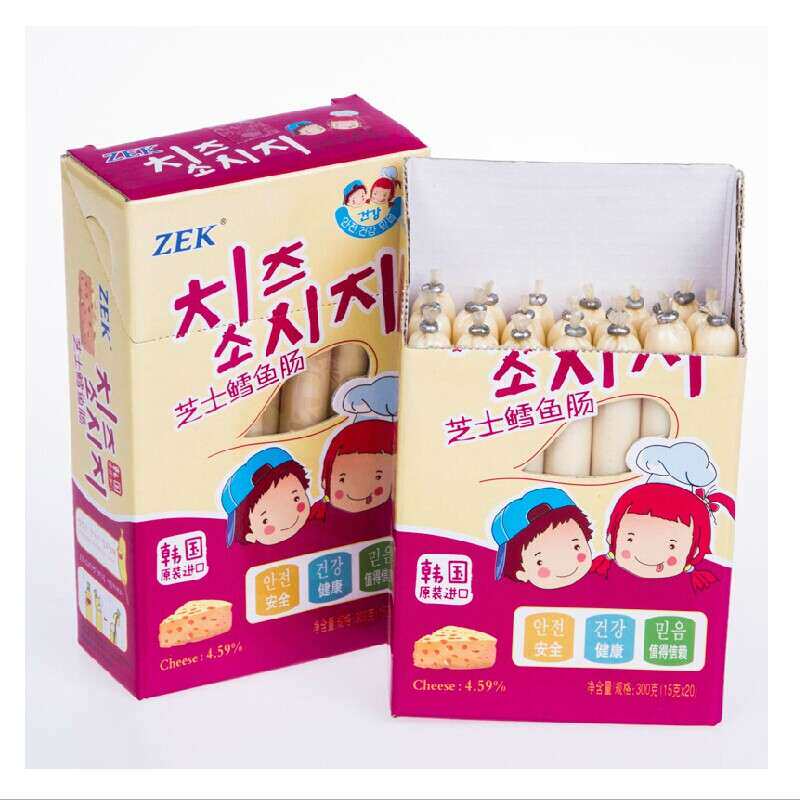 【苏宁易购】韩国进口ZEK芝士鳕鱼肠300g(15g*20)/盒