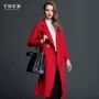 TDEB2019 áo khoác cashmere hai mặt cao cấp mới của châu Âu và Mỹ - Áo len lót đôi áo cardigan nữ