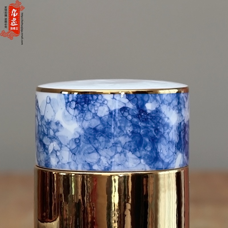 Jingdezhen ceramic hand - made flowers in the living room see colour porcelain pot dry flower receptacle creative decoration household act the role ofing is tasted furnishing articles