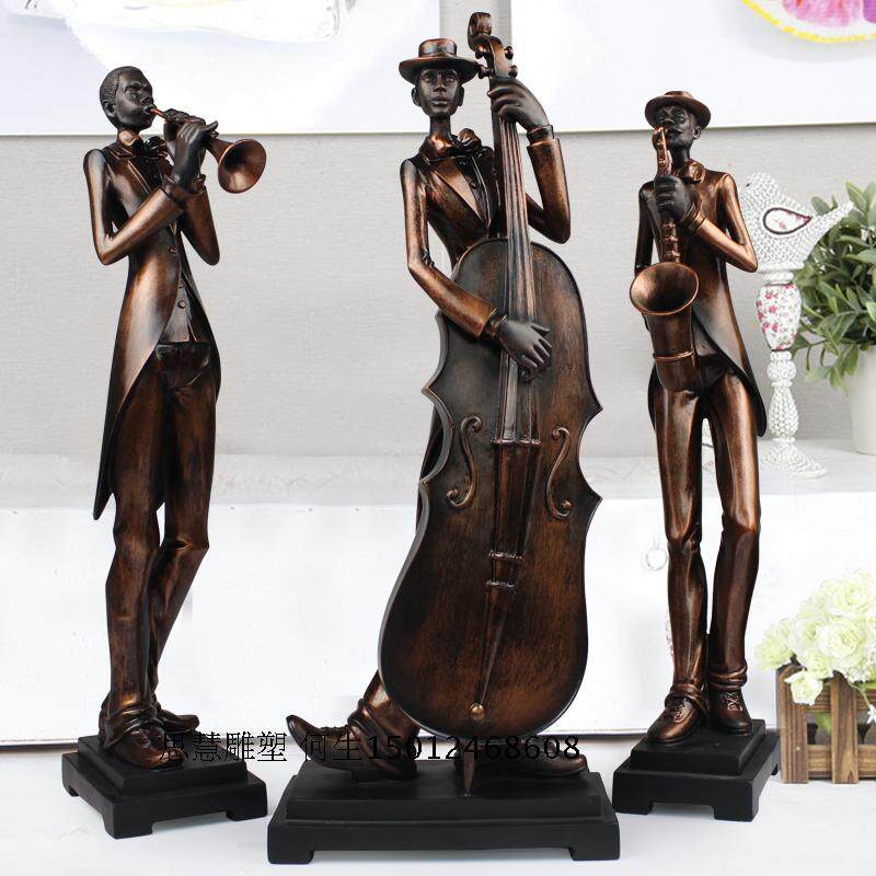 Custom-made commercial street abstract music figure sculpture glass fiber figure resin European-style creative figure ornament