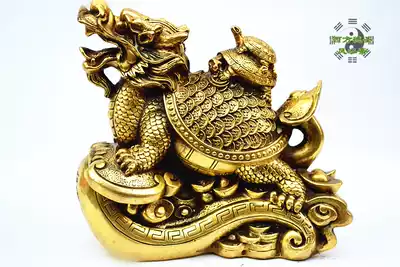 Copper Dragon tortoise mother and child tortoise Ruyi turtle Ruyi return ornaments home shop furnishings living room porch jewelry