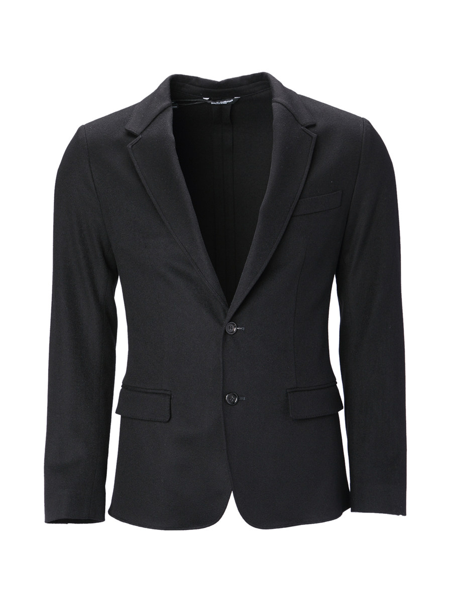 Dolce&Gabbana 黑色平驳领两粒扣饰西装