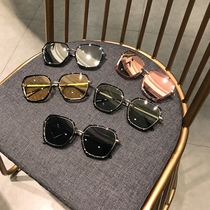 2020 Lin Chi-ling Tang Yan with sunglasses square frame round face personality fashion large frame sunglasses womens travel glasses