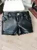 Leather pants shorts bjd sd msd 3 points 4 points Black leather pants punk pants dd