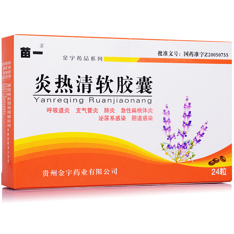 苗一 炎热清软胶囊 0.6g*24粒/盒