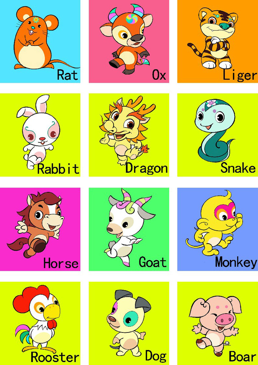 120 painting poster printing display board inkjet material sticker picture 33 12 zodiac English card