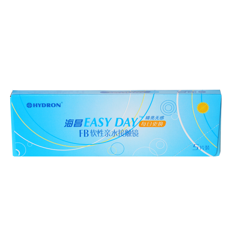 【送润眼液】海昌隐形近视眼镜日抛5片装 EASY DAY睛亮无感透明片