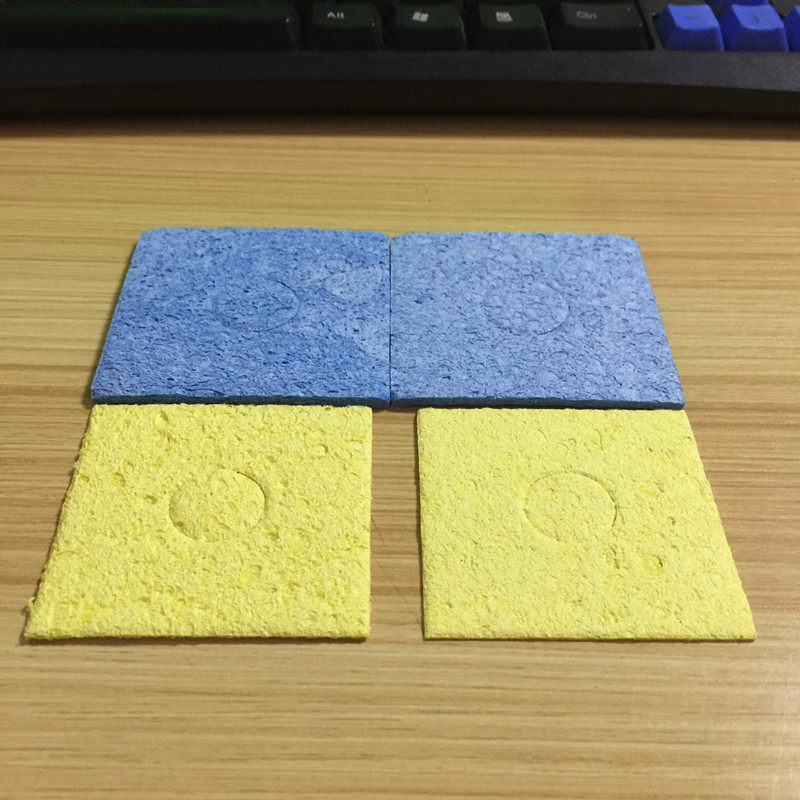 Branded iron head cleaning sponge with round hole high temperature resistant sponge welding tin soldering bench soldering sponge