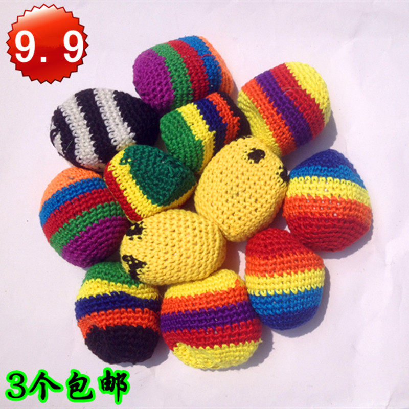3 primary school students' sandbags kindergarten sandbags leak-proof toy sandbags hand-crocheted wool throwing sandbags