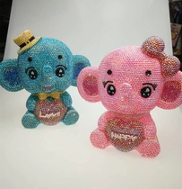 Elephant piggy bank stick drill creative large cute cartoon piggy bank Bank bank Childrens Day gift gift