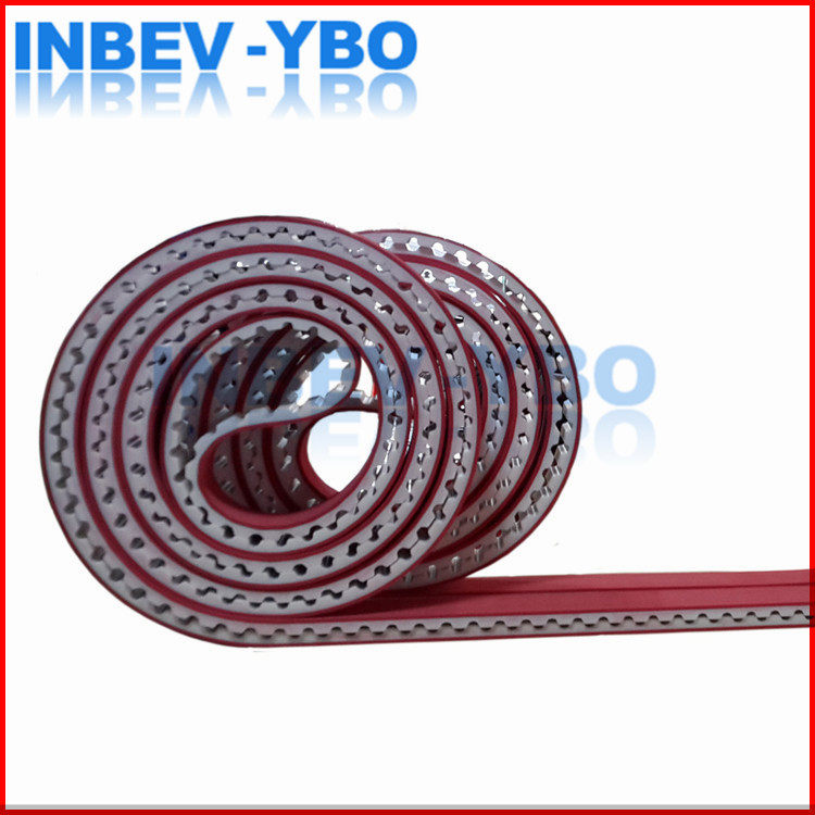 PU polyurethane steel wire synchronous belt red rubber green rubber PU rubber Imported red rubber INBEV-YBO
