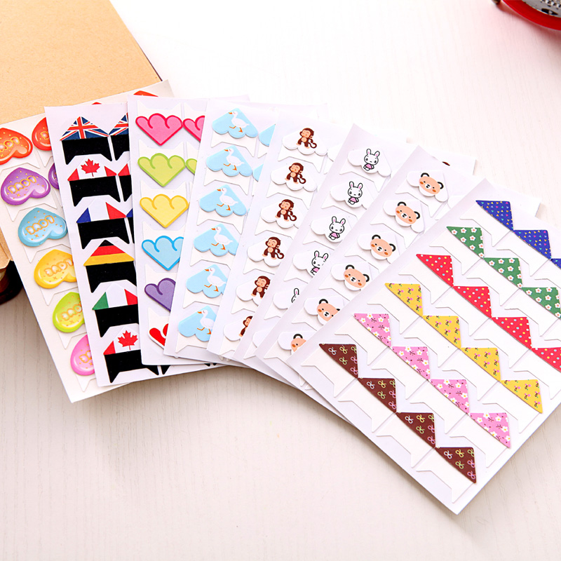 DIY album album accessories Korean handmade album adhesive pastoral style hardcover corner stickers 24 pieces