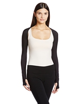Japan ATSUGI thick wood with shoulder arm sleeve back sunscreen cool feeling thin finger hole anti-UV