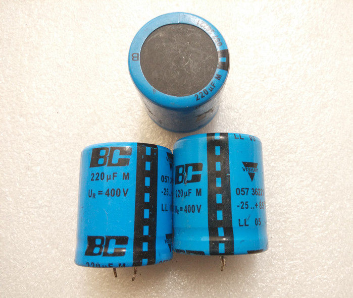 Scatter new vishay BC original Philips 400V220UF high voltage horn fever filter aluminum electrolytic capacitor