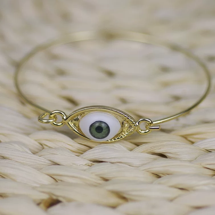 [Корейская версия золотого браслета Evil Eye с мелкими деталями, украшение Кореи]