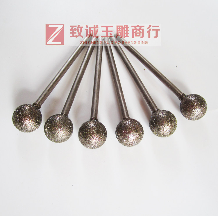 Extended rod F needle ball jade carving tool diamond grinding head jade emerald agate grinding needle carving tool