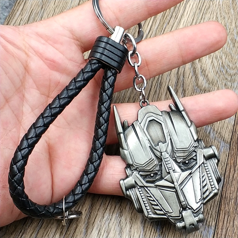 Transformers Autobot Keychain Men's Optimus Prime Keyring Lanyard Chain Bumblebee Keychain Pendant Personalized