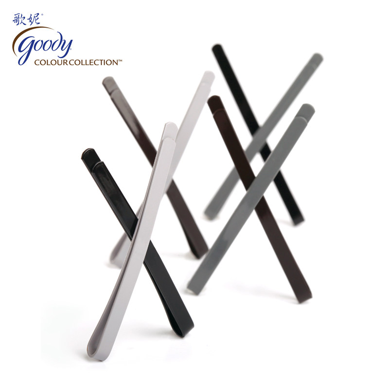 进口 新款美国Goody/歌妮发夹 欧式哑光一字夹 扁夹 刘海夹 6个装