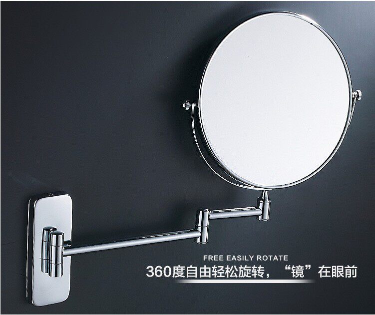 German playhome full copper frame double-sided folding cosmetic mirror telescopic beauty mirror wall-mounted magnification