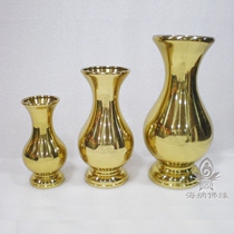 Flower arrangement flowers pure copper vase 6 inch 8 inch 10 inch bare body pure copper gourd vase home decoration antique