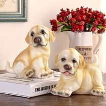 Creative ornaments office home decorations simulation dog living room TV cabinet decoration resin dog birthday gift