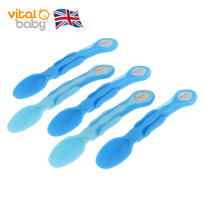 乐友孕婴童英国韦特儿vital baby儿童餐具二阶段硅胶软头勺训练勺