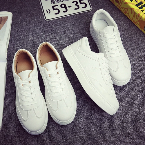 Canvas Shoes Super Fire ins -fire ins, корейская версия Harajuku ulzzang Wild Hong Kong вкусный вкусный ретро -молния маленькая белая туфли прилив