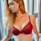 Girl Beauty House Sexy Lace on Thin Dày Bras Thu thập Red Red SpongeBob Đồ lót nhỏ của phụ nữ Thin Bra