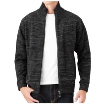 The shopkeeper recommends mens daily single collar zipper knitted jacket fever fiber brushed liner wool jacket