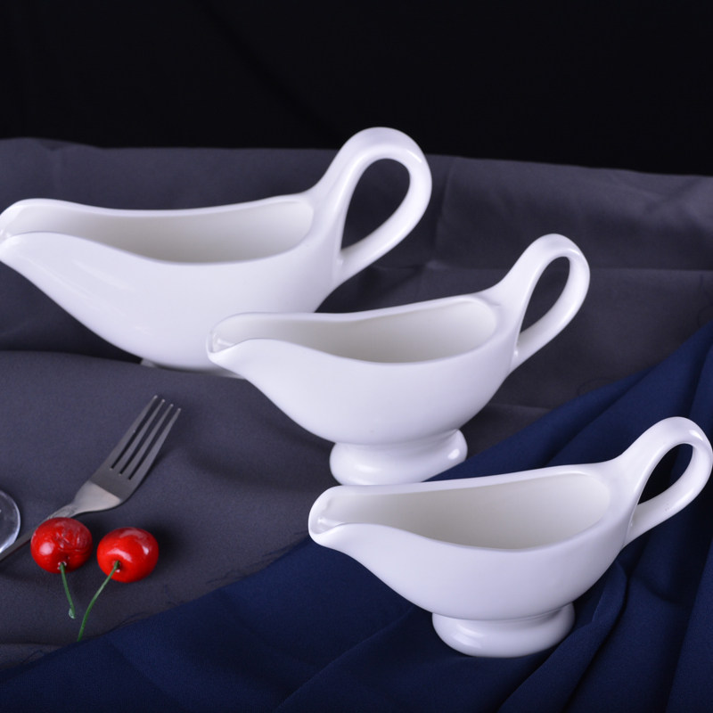 High-grade ceramic Western restaurant utensils Juice boat Ceramic juice bucket Western juice Bullfight steak sauce Doux Western milk pot