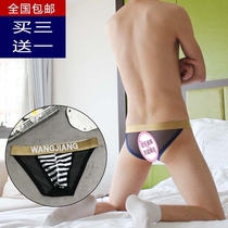  Men's Underwear Triangle Low Waist Mesh Sexy Bumpy Pure Cotton Youth High Fork Summer Sweat Absorbing Sports