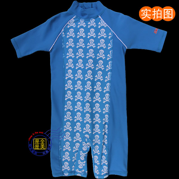 Export Foreign Trade Children's one-piece swimsuit boy surfing beach diving suit foreign trade warm and anti-ultraviolet 1-4 years old