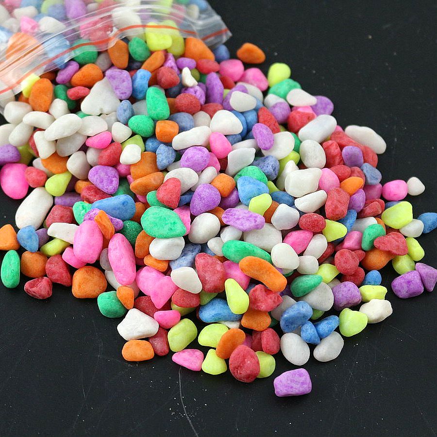 250g non-fading colored pebbles fish tank bottom sand filter aquarium landscaping decorations