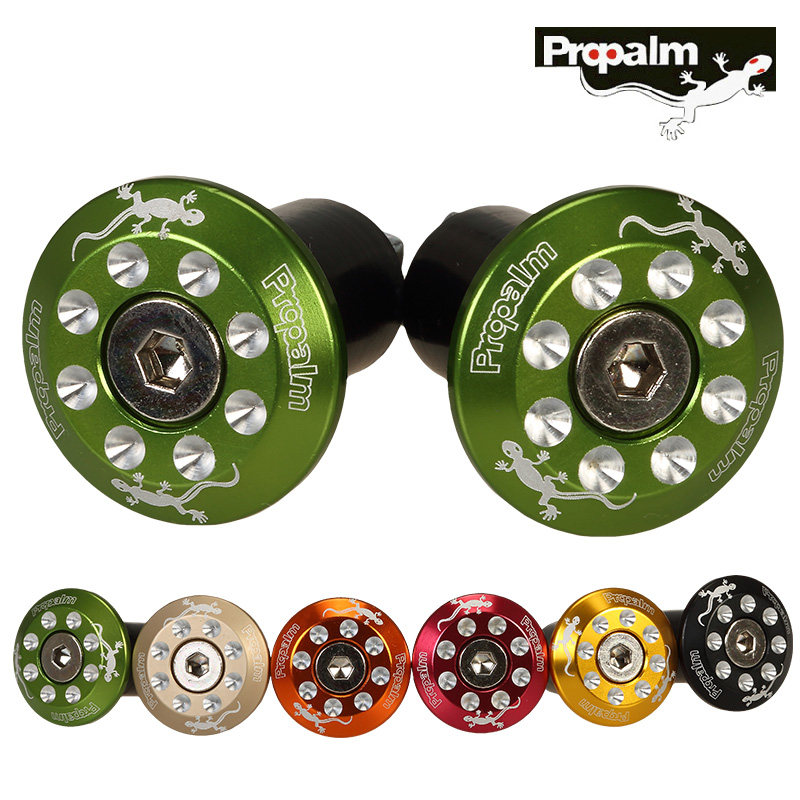 Propalm gecko lizard universal bicycle car to plug the coloured aluminum alloy CNC plug the clock end cover
